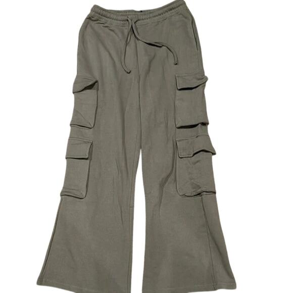 NWT Weworewhat Cargo Oversized Baggy Relaxed Fit High Rise Sweat Pants S Stone - Picture 12 of 15